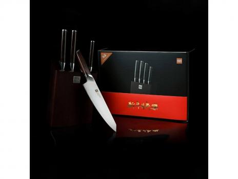 Набор ножей Xiaomi HuoHou Fire Waiting Steel Knife Set с подставкой