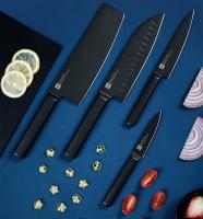Набор ножей сталь HuoHou Heat Cool Black Non-stick Knife Set  (4 ножа + подставка)