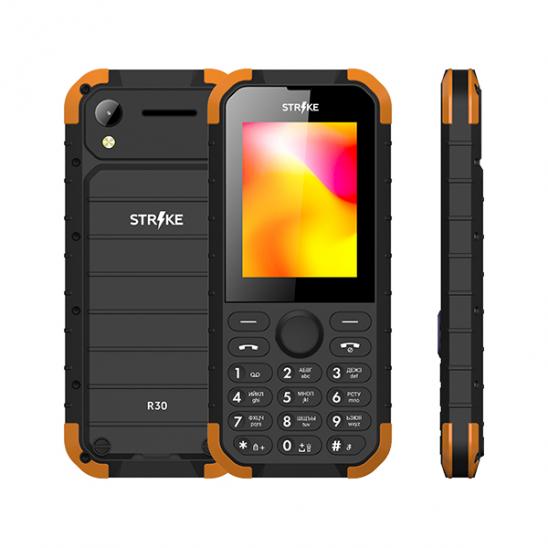 Телефон Strike R30 black/orange