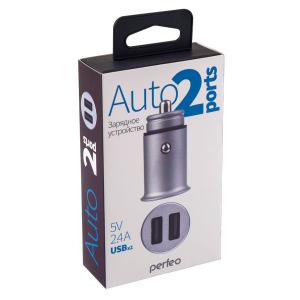 АЗУ USB Perfeo Auto2 2x2.4A 2Port PF_A4456