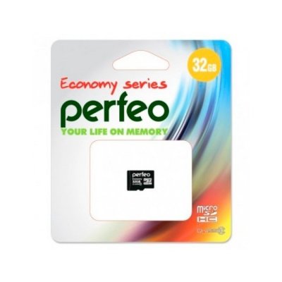 Карта памяти 32GB class 10 Perfeo microSD economy series