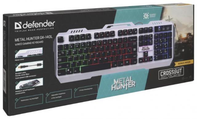 Клавиатура Defender Metal Hunter GK-140L 45140