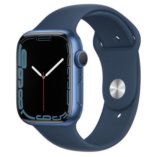 Apple Watch Series 7 45mm Abyss Blue Aluminum Case with Blue Sport Band