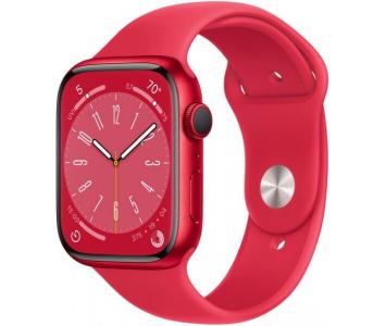 Apple Watch Series 8 45mm Red Aluminum Case with Red Sport Band
