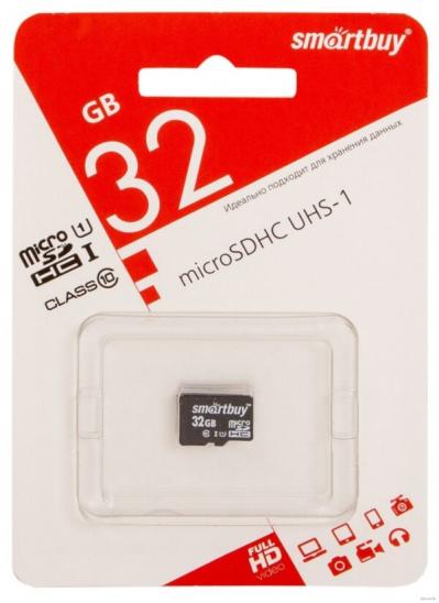 Карта памяти 32GB class 10 Smartbuy microSDHS UHS-1