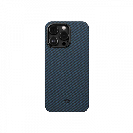 Чехол iPhone 14 Pro Pitaka MagEZ Case 3 Black/Blue Twill 1500D Pi01779