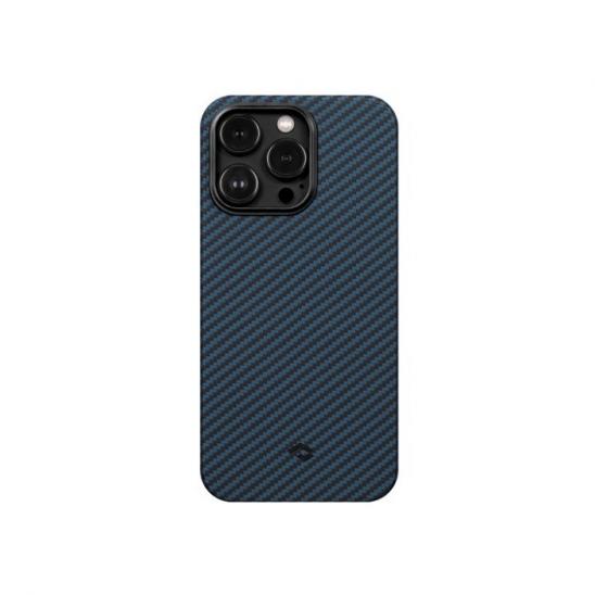 Чехол iPhone 14 Pro Max Pitaka MagEZ Case 3 Black/Blue Twill 1500D Pi01778