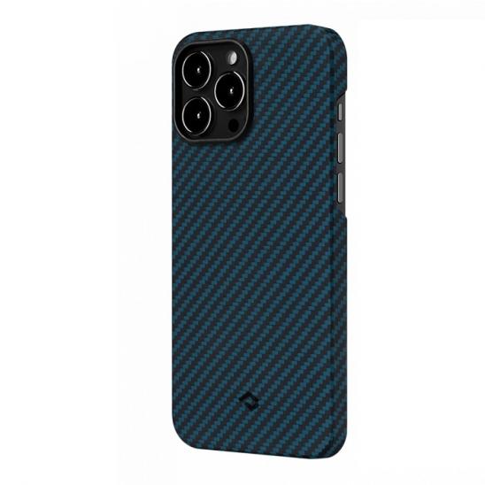 Чехол iPhone 13 Pro Pitaka MagEZ Case 2 Black/Blue Aramid Pi01074