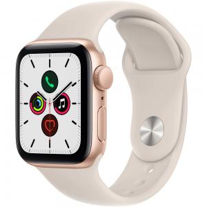 Apple Watch SE 40mm Gold Aluminum Case with Starlight  Sport Band