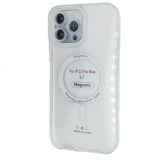 Силикон iPhone 13 Pro Max Clear Case Magnetic