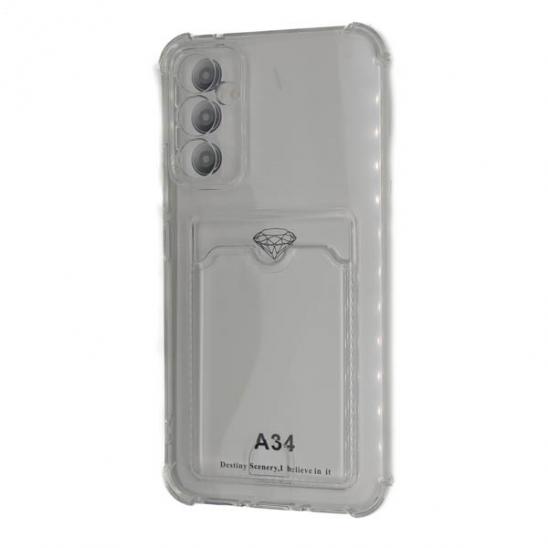 Силикон Samsung A24 Card Case (Прозрачный)