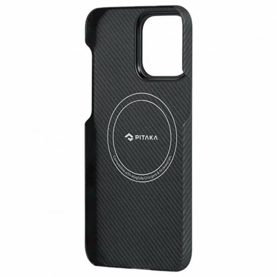 Чехол iPhone 15 Pro Pitaka MagEZ Case 4 Black/Grey Twill 600D