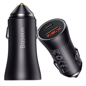 АЗУ Baseus Golden Contactor Max Dual Fast Charger Car Charger 60W