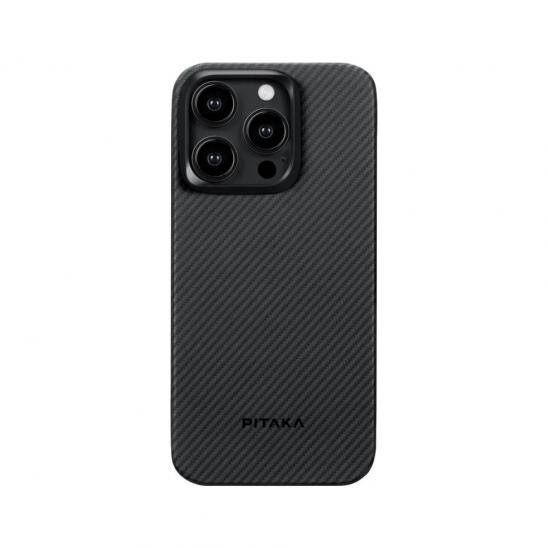 Чехол iPhone 15 Pro Max Pitaka MagEZ Case 4 Black/Grey Twill 600D