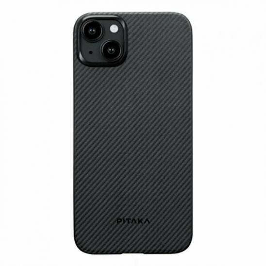 Чехол iPhone 15 Pitaka MagEZ Case 4 Black/Grey Twill 1500D