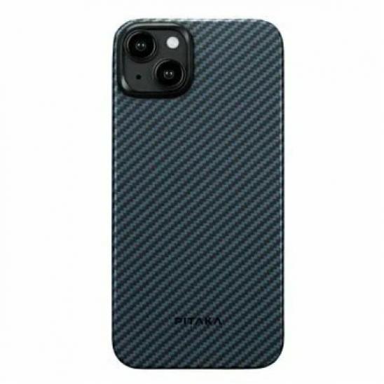 Чехол iPhone 15 Pitaka MagEZ Case 4 Black/Blue Twill 1500D